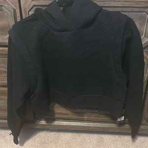 Cropped Quilted Hoodie